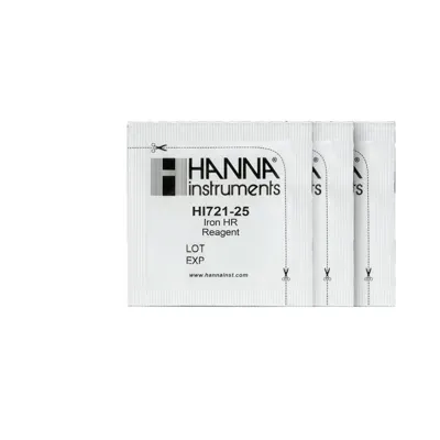 REACTIVO MEDIDOR DE HIERRO HI721 RANGO ALTO 0-5MG/L HI721-25 TEST 136122