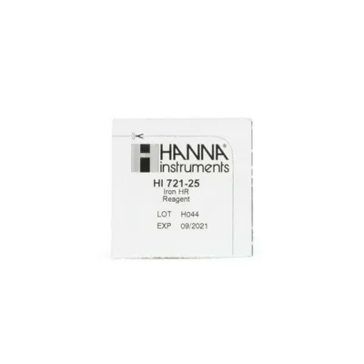 REACTIVO MEDIDOR DE HIERRO HI721 RANGO ALTO 0-5MG/L HI721-25 TEST 136122