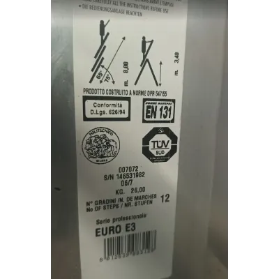 ESCALERA  ALUMINIO PROFESIONAL 3T 12+12+12 EURO 3 KOTAS