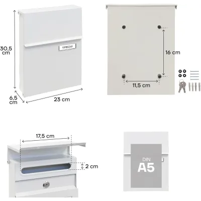 BUZON EXTERIOR LINE E6801 TAMAÑO S BLANCO ARREGUI