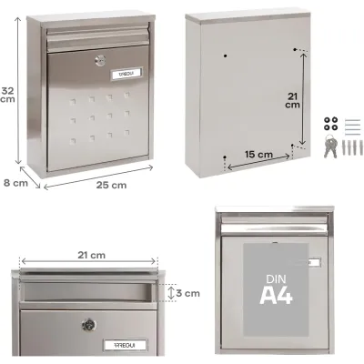 BUZON EXTERIOR DIME V1327 INOX ARREGUI