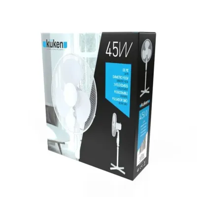 VENTILADOR PIE 34471/45W BLANCO KUKEN
