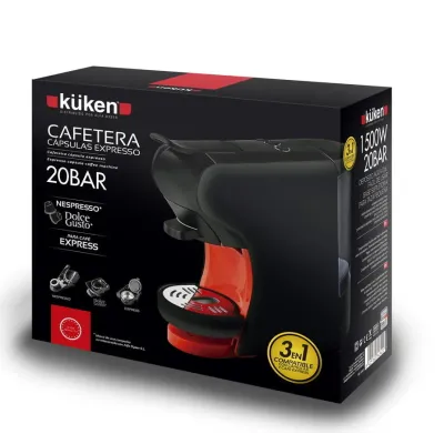 CAFETERA CAPSULAS 34342 3EN1 20BAR KUKEN CAFETERA CAPSULAS 34342 3EN1 20BAR KUKEN