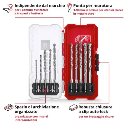 JUEGO BROCAS PIEDRA S-BOX 49108743 EINHELL