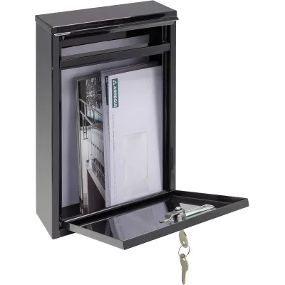 BUZON EXTERIOR ZAGUAN E5754 ACERO GALVANIZADO NEGRO ARREGUI