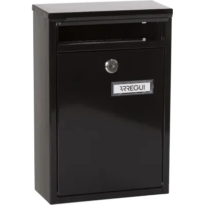 BUZON EXTERIOR ZAGUAN E5754 ACERO GALVANIZADO NEGRO ARREGUI