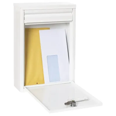 BUZON EXTERIOR ZAGUAN E5751 ACERO GALVANIZADO BLANCO ARREGUI