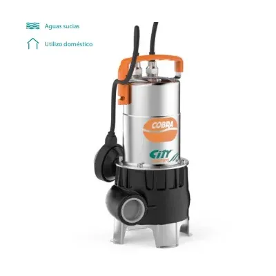 BOMBA ACHIQUE AGUAS RESIDUALES COBRA 90 M 0,85Hp 230Vca CITY PUMPS