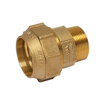 RACOR LATON P/POLIET.RECTO MACHO M 1 1/4" x 40 MM 