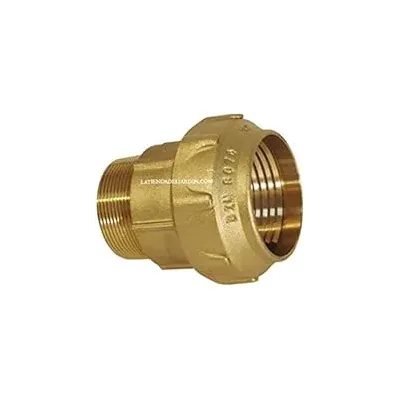 RACOR LATON P/POLIET.RECTO MACHO M 1 1/4" x 40 MM 