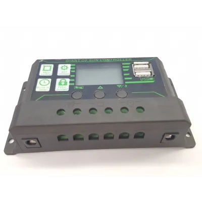 REGULADOR CARGA 80Ah PANTALLA LCD DIGITAL 2 USB