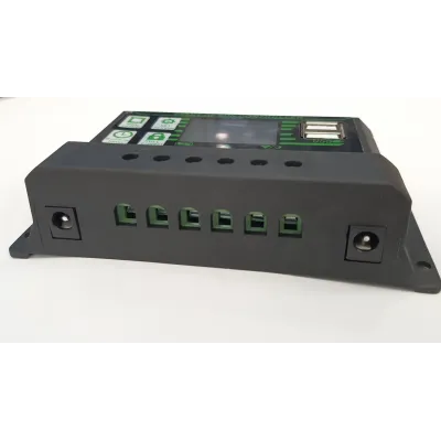 REGULADOR CARGA 80Ah PANTALLA LCD DIGITAL 2 USB