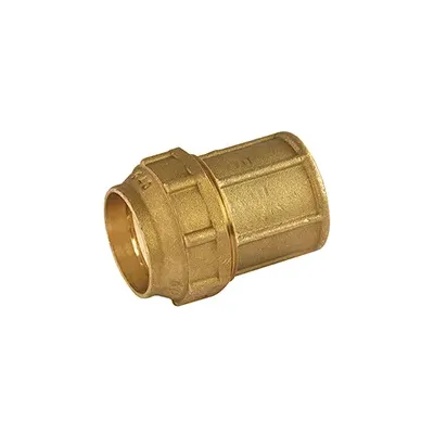 RACOR RECTO POLIETILENO  HEMBRA 1 1/2" X50 LATON