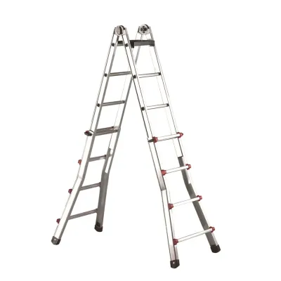ESCALERA TELESCOPICA TIJERA 12+12 PELD. ESCALISSIMA C/ESTABILIZADOR SVELT