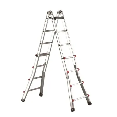 ESCALERA TELESCOPICA TIJERA 8+8 PELD. ESCALISSIMA C/ESTABILIZADOR SVELT