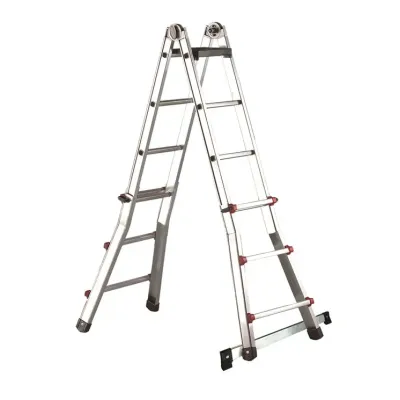 ESCALERA TELESCOPICA TIJERA 8+8 PELD. ESCALISSIMA C/ESTABILIZADOR SVELT
