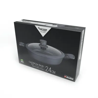 CACEROLA PREMIUM XYLAN B.32CM ALUM.FUNDIDO SUPREME