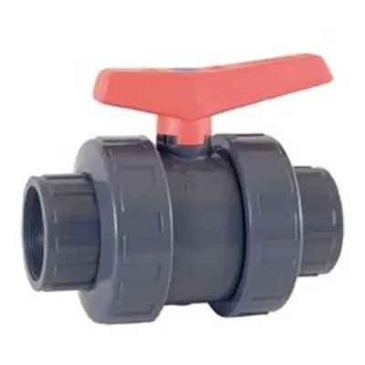 VALVULA BOLA PVC MANETA ROJA ROSCADA 2 1/2" 02468  CEPEX