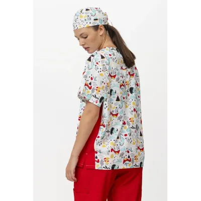 CASACA ELASTICA COMBINADA M/CORTA B9861 ESTAMPADO WORKTEAM