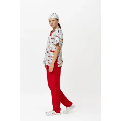 CASACA ELASTICA COMBINADA M/CORTA B9861 ESTAMPADO WORKTEAM