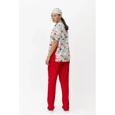 CASACA ELASTICA COMBINADA M/CORTA B9861 ESTAMPADO WORKTEAM