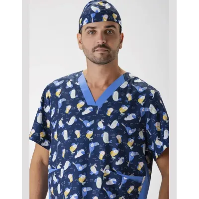 BANDANA ELASTICA M863 ESTAMPADO AZUL T/U WORKTEAM