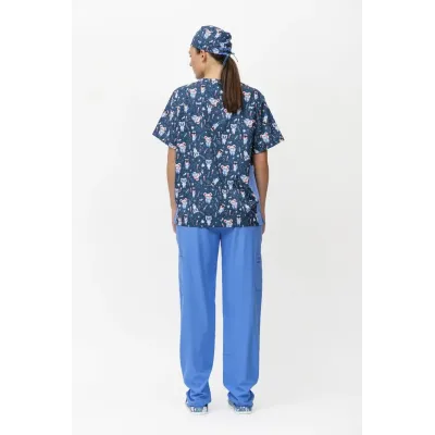 CASACA ELASTICA COMBINADA M/CORTA B9865 ESTAMPADO WORKTEAM