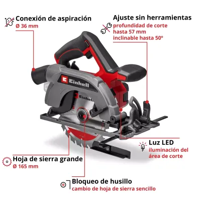 SIERRA CIRCULAR TE-CS 18/165-2 LI-SOLO 4331230 EINHELL