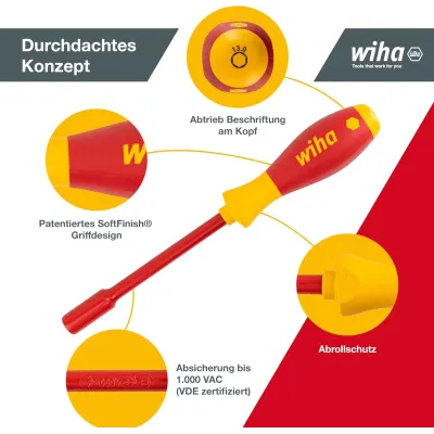 JUEGO DESTORNILLADORES HEXAGONAL 29466 SOFTFINISH ELECTRIC WIHA