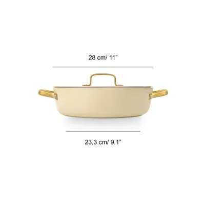 CACEROLA BAJA SAMOA ICONIC 28CM ALUMINIO FORJADO BEIGE ARCOS