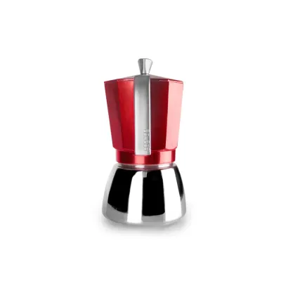 CAFETERA ELBA 627906/6 TAZAS ROJA IBILI