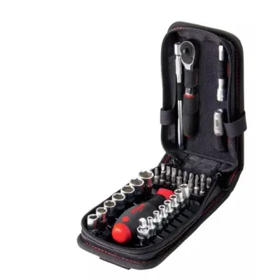 JUEGO LLAVES VASO+BITS 1/4" 44684 ESTUCHE 41PZS.WIHA 