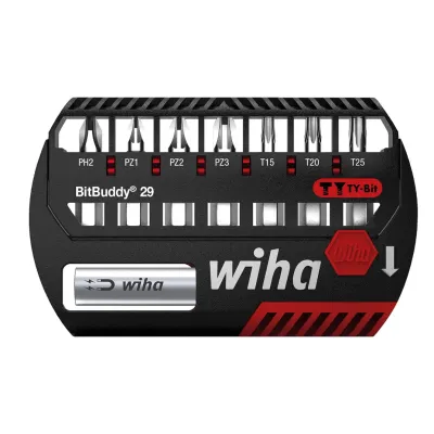 JUEGO BITS PHILIPS POZIDRIV TORX BITBUDDY TY 29MM 42137 X 8UND.WIHA