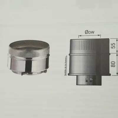 ADAPTADOR DOBLE PARED ADPI 150mm ACERO INOX. AISI 316 41075150 BOFILL