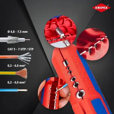 PELAMANGUERAS UNIVERSAL ERGOSTRIP 16 95 01 SB KNIPEX