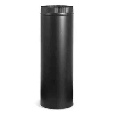 TUBO CHIMENEA 100mm x 250mm ESMALTADO NEGRO 020001 PRACTIC