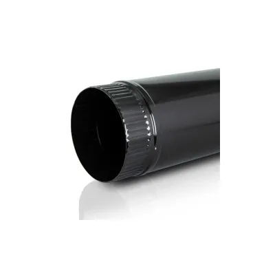 TUBO CHIMENEA 150mm x 500mm ESMALTADO NEGRO 022003 PRACTIC