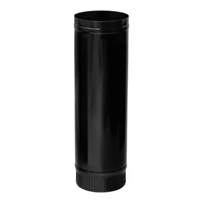 TUBO CHIMENEA 200mm x 500mm ESMALTADO NEGRO 024003 PRACTIC