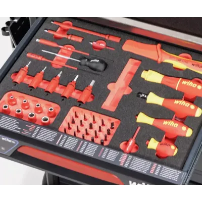 CARRO TALLER WORKSHOP TROLLEY SET EMOBILITY 45801 102 PIECES WIHA