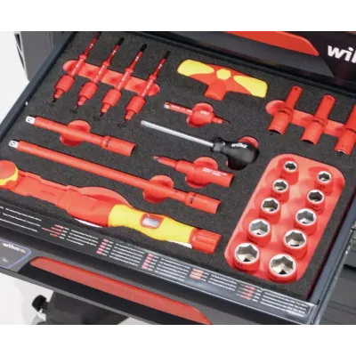CARRO TALLER WORKSHOP TROLLEY SET EMOBILITY 45801 102 PIECES WIHA