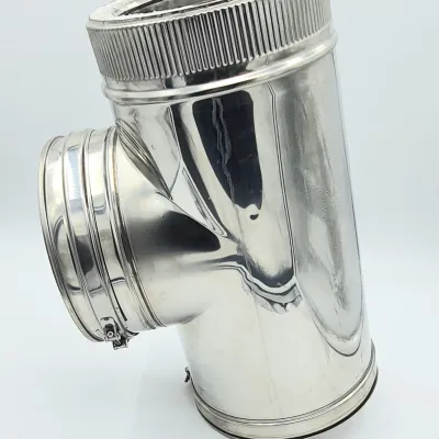 TE C/ TAPA DOBLE PARED TTDPS 150mm ACERO INOX. AISI 316 BOFILL 