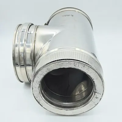 TE C/ TAPA DOBLE PARED TTDPS 150mm ACERO INOX. AISI 316 BOFILL 