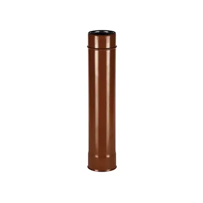TUBO ALUMINIO INOXIDABLE MARRON DOBLE PARED 80MM/50CM 606290 EDILKAMIN