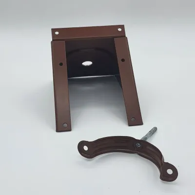 SOPORTE PARED ALUMINIO MARRON 80MM 606360 EDILKAMIN