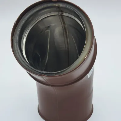 CURVA ALUMINIO INOXIDABLE MARRON DOBLE 45 GRADOS/80MM 606310 EDILKAMIN
