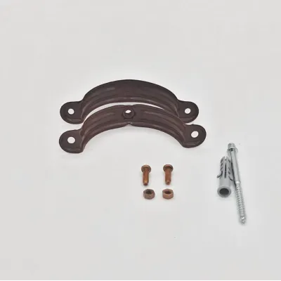 ABRAZADERA FIJA PARED ALUMINIO INOXIDABLE MARRON 80MM 606340 EDILKAMIN