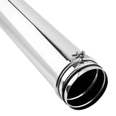 TUBO CHIMENEA SIMPLE PARED ACERO INOX. 300mm x 50cm AISI 316 4015434  ROS