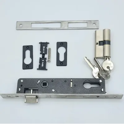 CERRADURA EMB. RESBALON + PALANCA E23 741140232 C/CIL. INOX ISEO