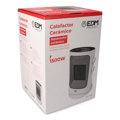 CALEFACTOR VERTICAL OSCILANTE 07186/1000-1500W GRIS EDM