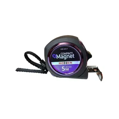 FLEXOMETRO BLACK COMPACT MAGNET EO-111525/5X25MM ROHER